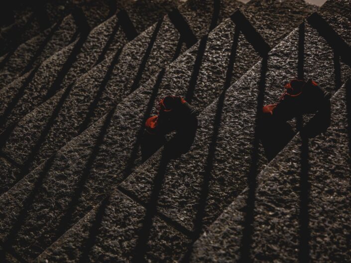 chaussure sur des marches lausanne